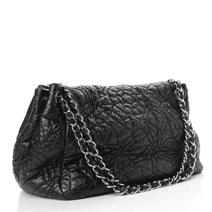 Chanel Vinyl Graphic Edge Accordion Flap Black 2 of 8