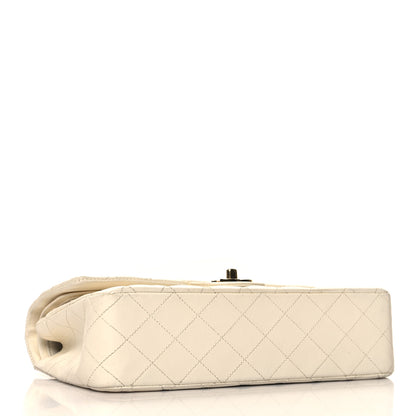 Chanel Lambskin Quilted Medium Double Flap White 4 of 15