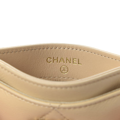 Chanel Goatskin Quilted 19 Card Holder Beige 6 of 9