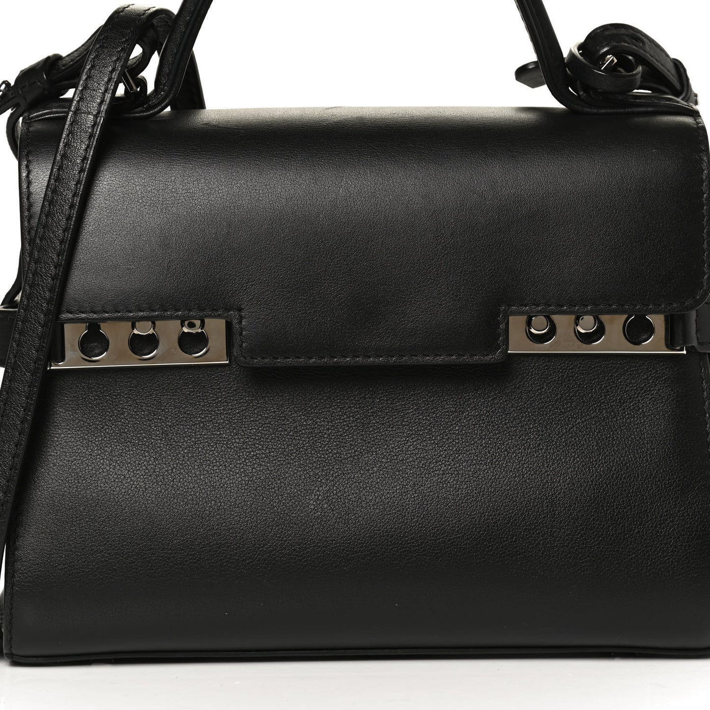 Smooth Calfskin Mini Tempete Satchel Black