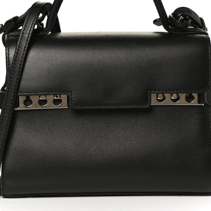 Delvaux Smooth Calfskin Mini Tempete Satchel Black 8 of 13