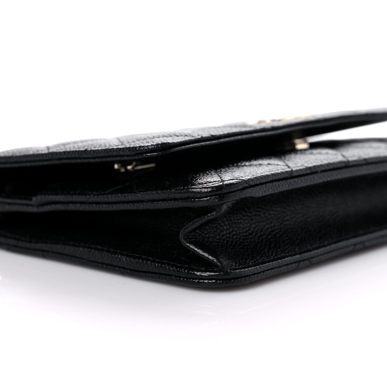 Chanel Caviar Quilted Chain CC Wallet On Chain WOC Black 9 of 14