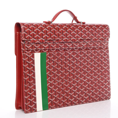 Goyard Chevron Serviette Chypre Briefcase Red 4 of 9