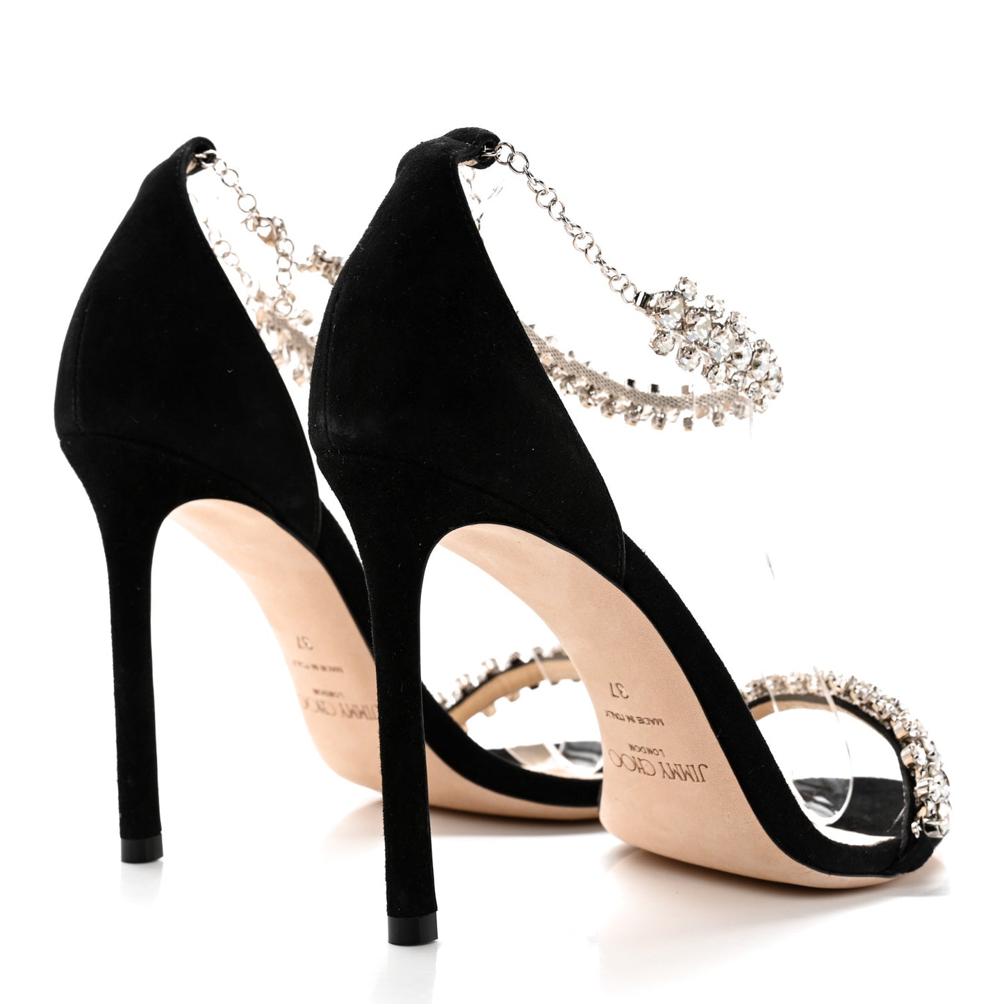 Crystal Suede Pumps 37 Black