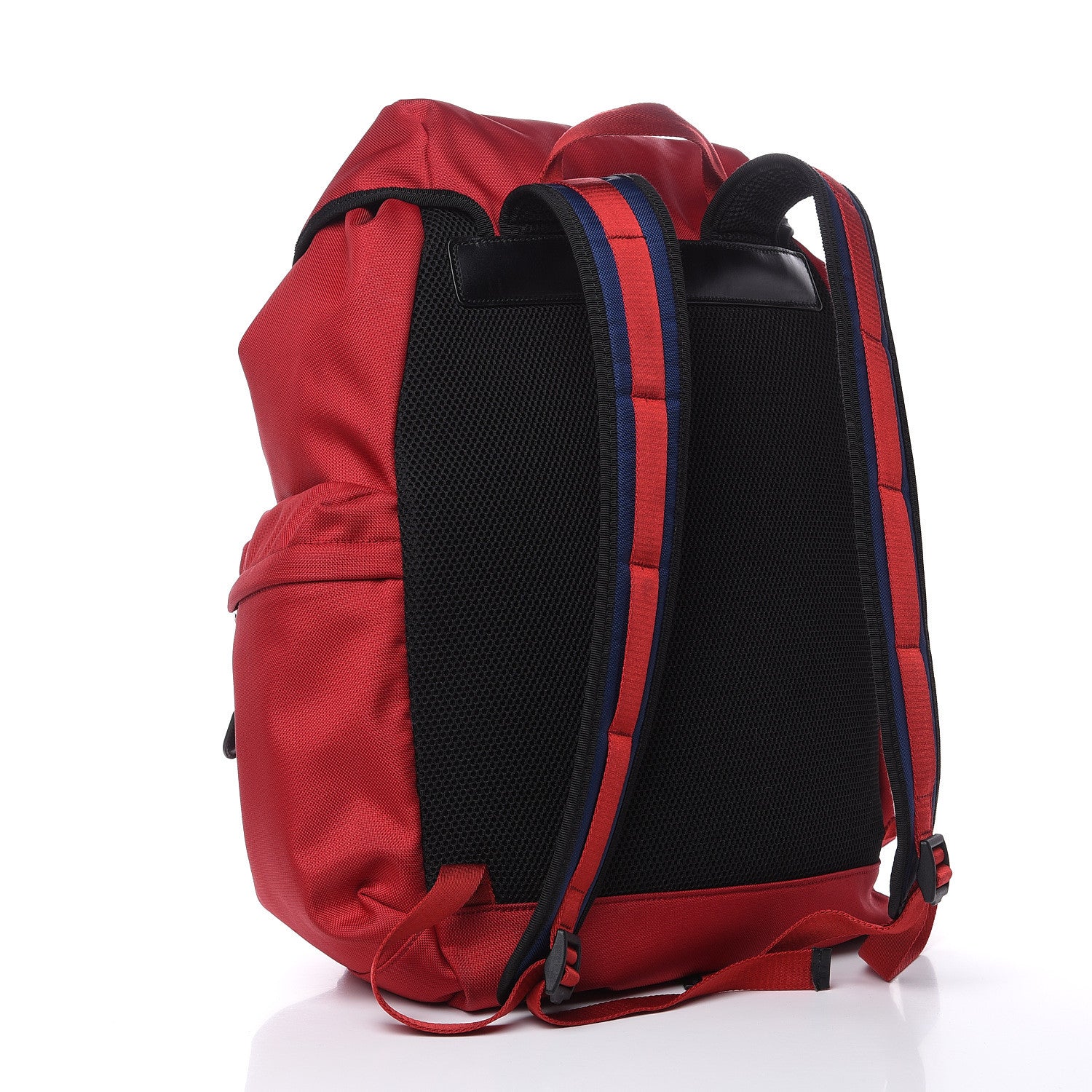 Gucci Techno Canvas Web Double Buckle Backpack Red 3 of 11
