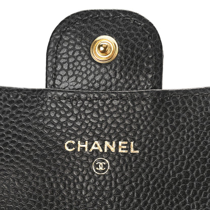 Chanel Caviar Quilted Flap Card Holder Wallet Black 6 of 10