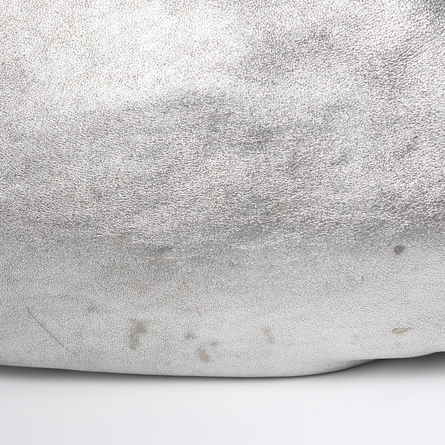 Metallic Calfskin Medium Indy Top Handle Hobo Silver