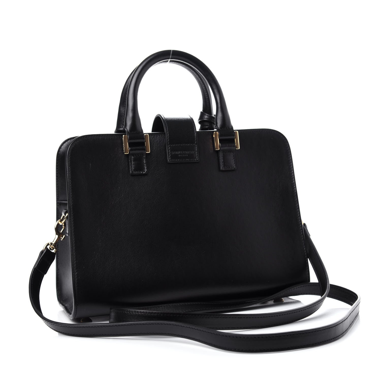 Saint Laurent Calfskin Monogram Baby Cabas Black 3 of 9