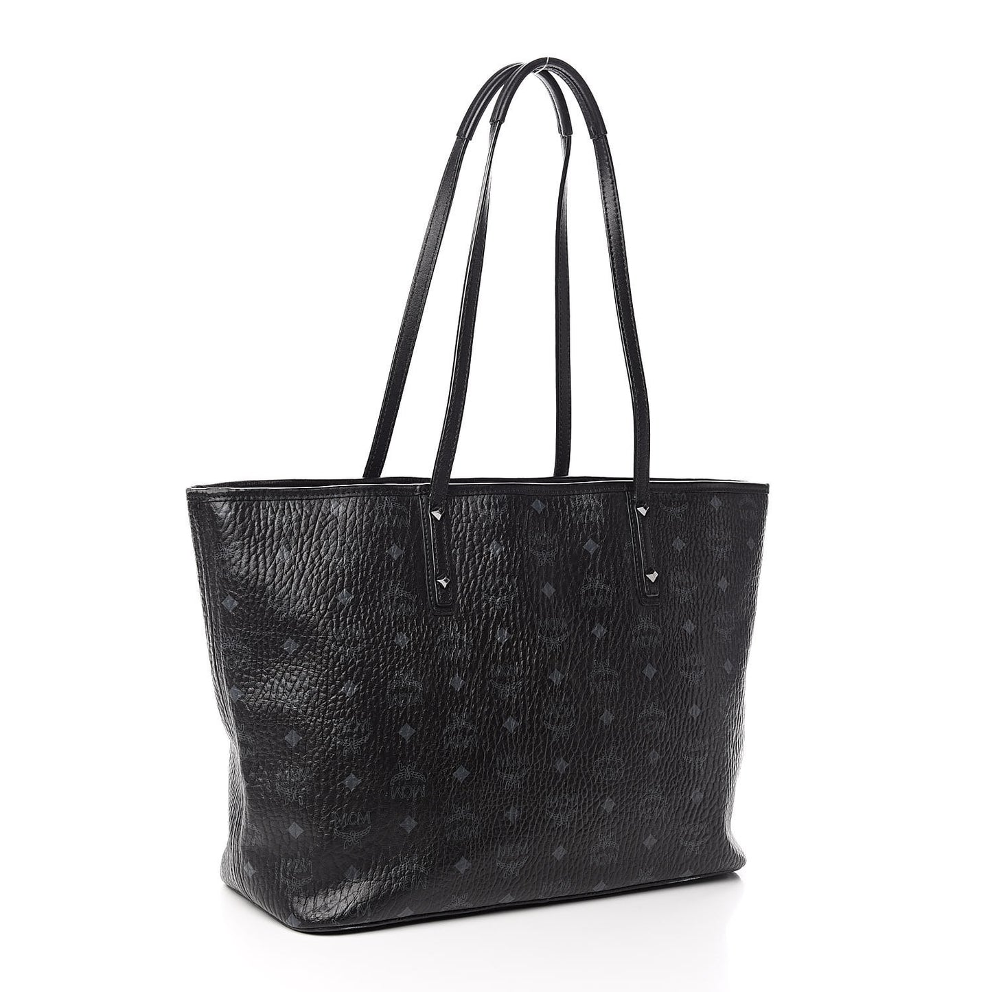Visetos Medium Anya Zip Top Shopper Tote Black