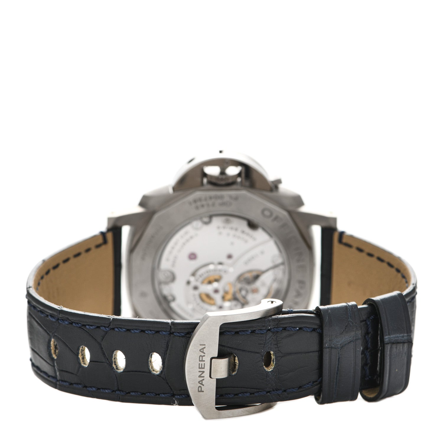 Panerai Titanium Alligator 42mm Luminor Due 3 Days Manual Winding Watch Blue PAM00728 3 of 5