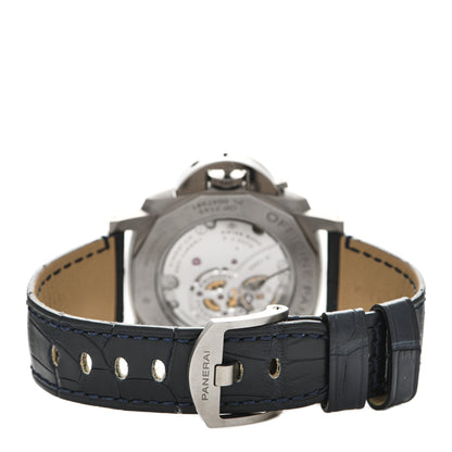Panerai Titanium Alligator 42mm Luminor Due 3 Days Manual Winding Watch Blue PAM00728 3 of 5