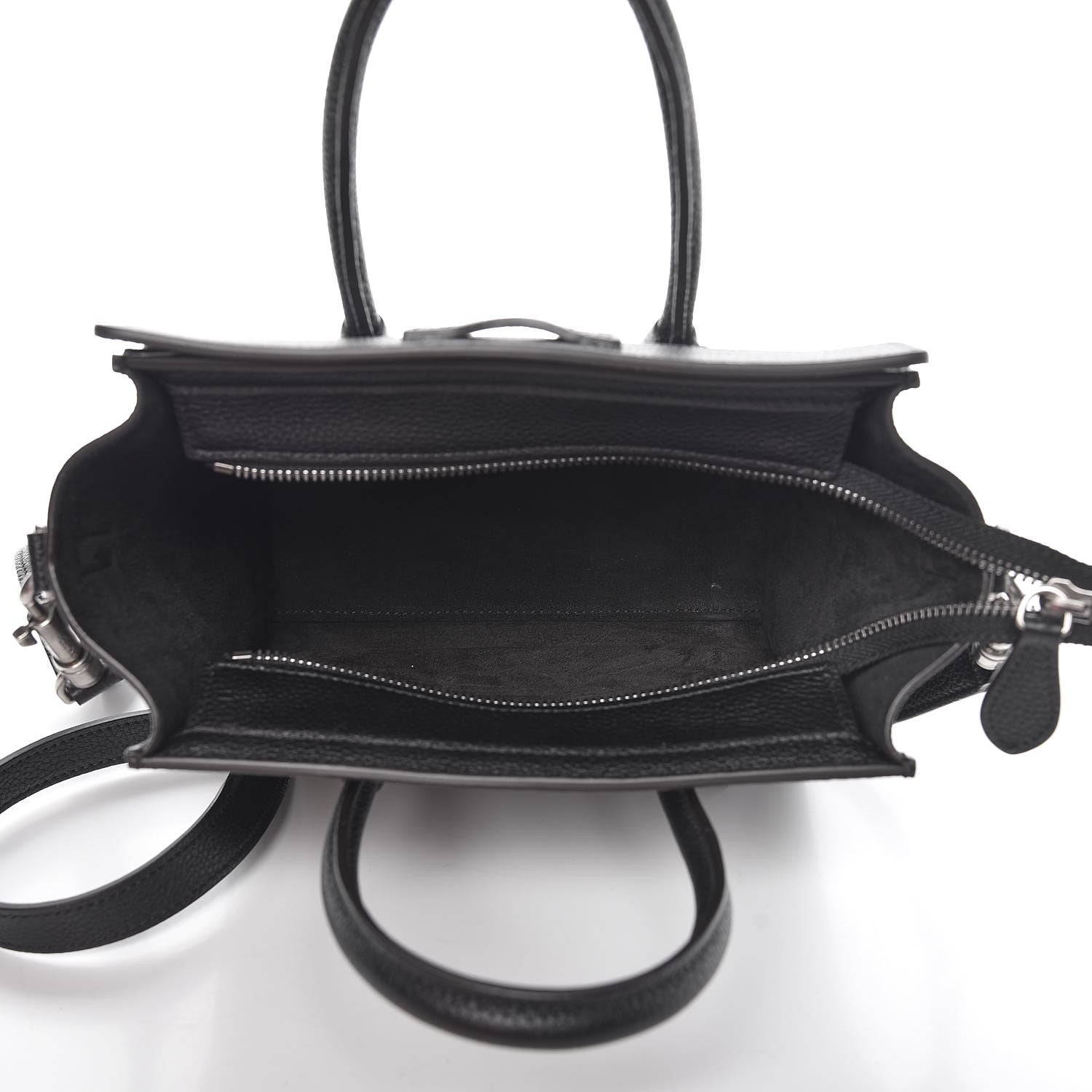 Celine Drummed Calfskin Nano Luggage Black 6 of 12