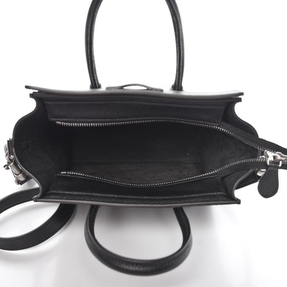 Celine Drummed Calfskin Nano Luggage Black 6 of 12