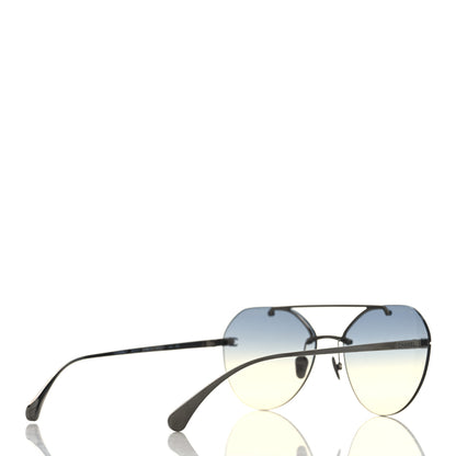 Chanel Titanium CC Pilot Aviator Sunglasses 4272-T Silver 4 of 7