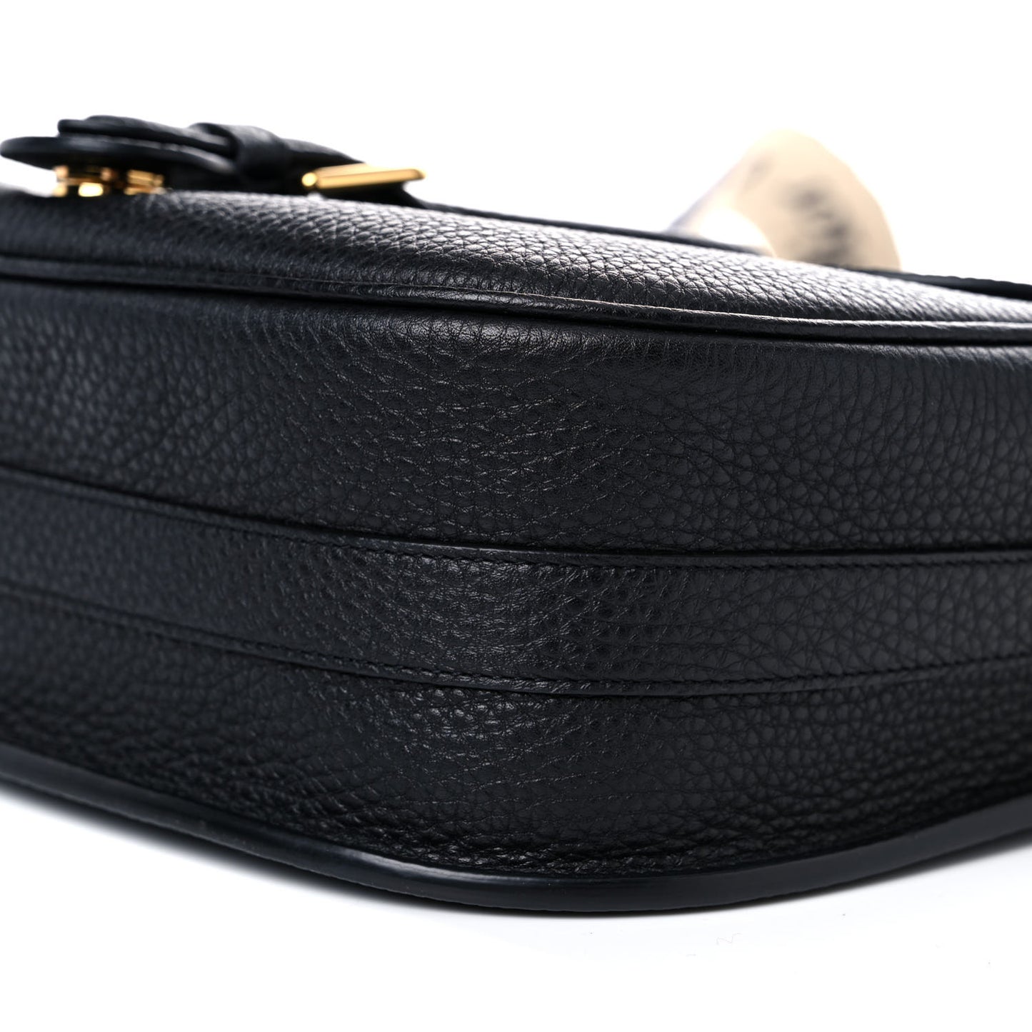 Grained Calfskin Large Bobby Flap Black