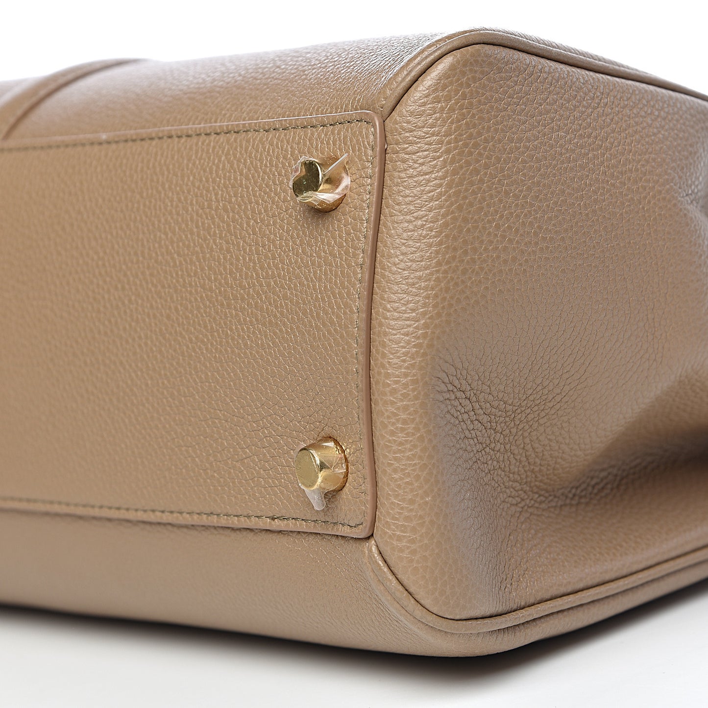 Grained Calfskin Classique 16 Top Handle Bag Beige