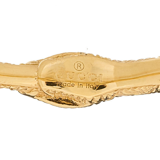 18K Yellow Gold Diamond Ouroboros Snake Ring