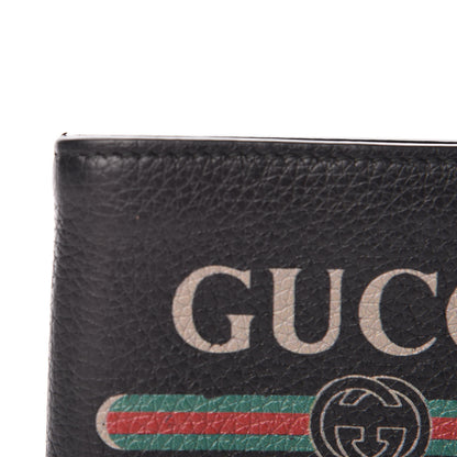 Gucci Cripto Calfskin Logo Bi-Fold Short Wallet Black Grege 8 of 12