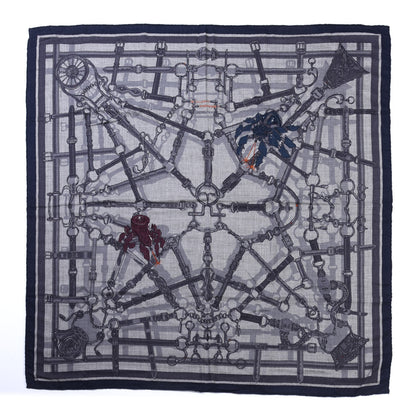 Hermes Cashmere Silk Flamboyant Web Scarf 100 1 of 4