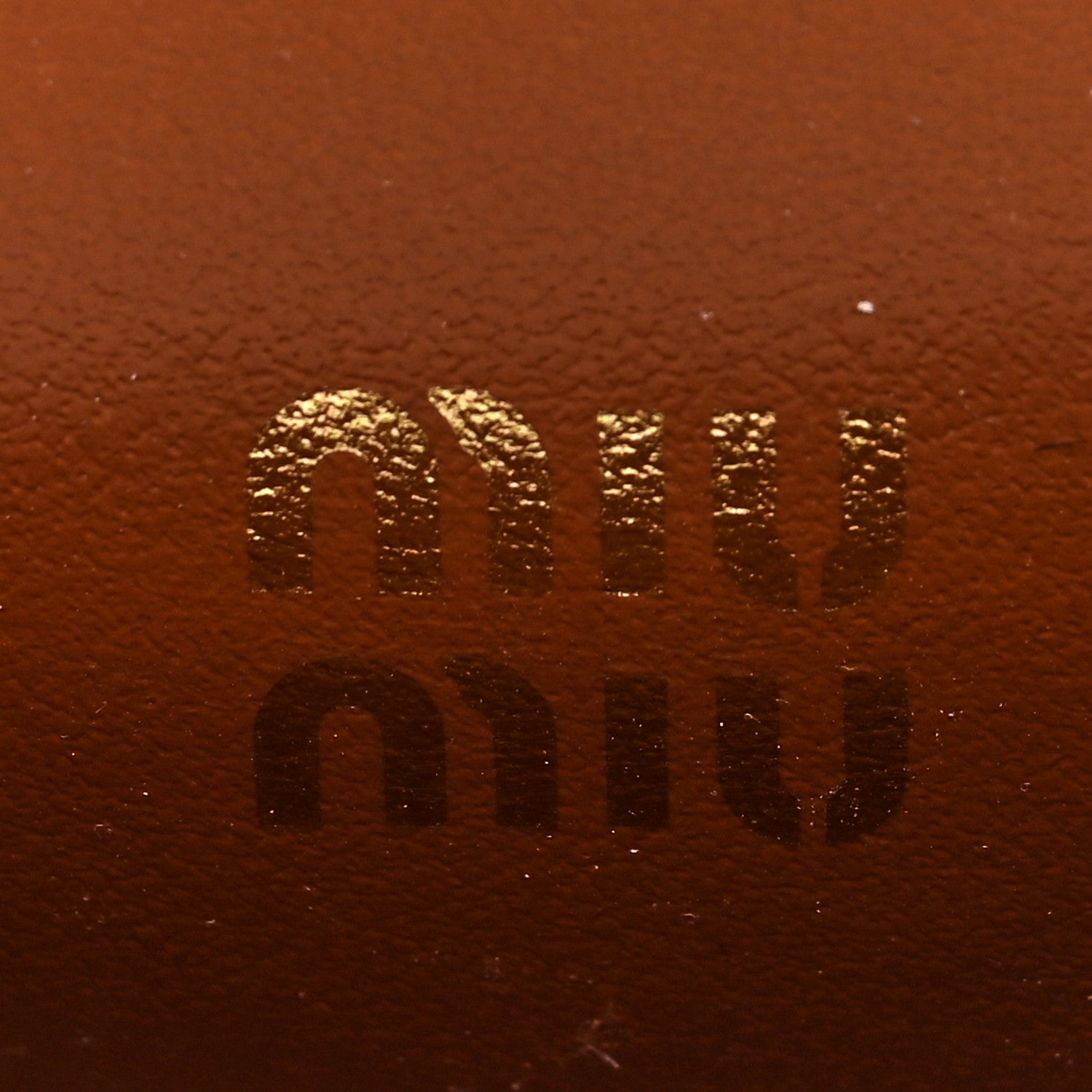 Miu Miu Nappa Flap Pouch Bag Charm Cognac Orange 5 of 9