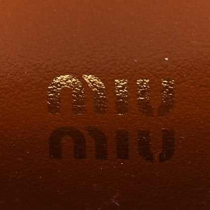 Miu Miu Nappa Flap Pouch Bag Charm Cognac Orange 5 of 9
