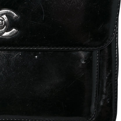 Chanel Glazed Calfskin Single Flap Black 10 of 18