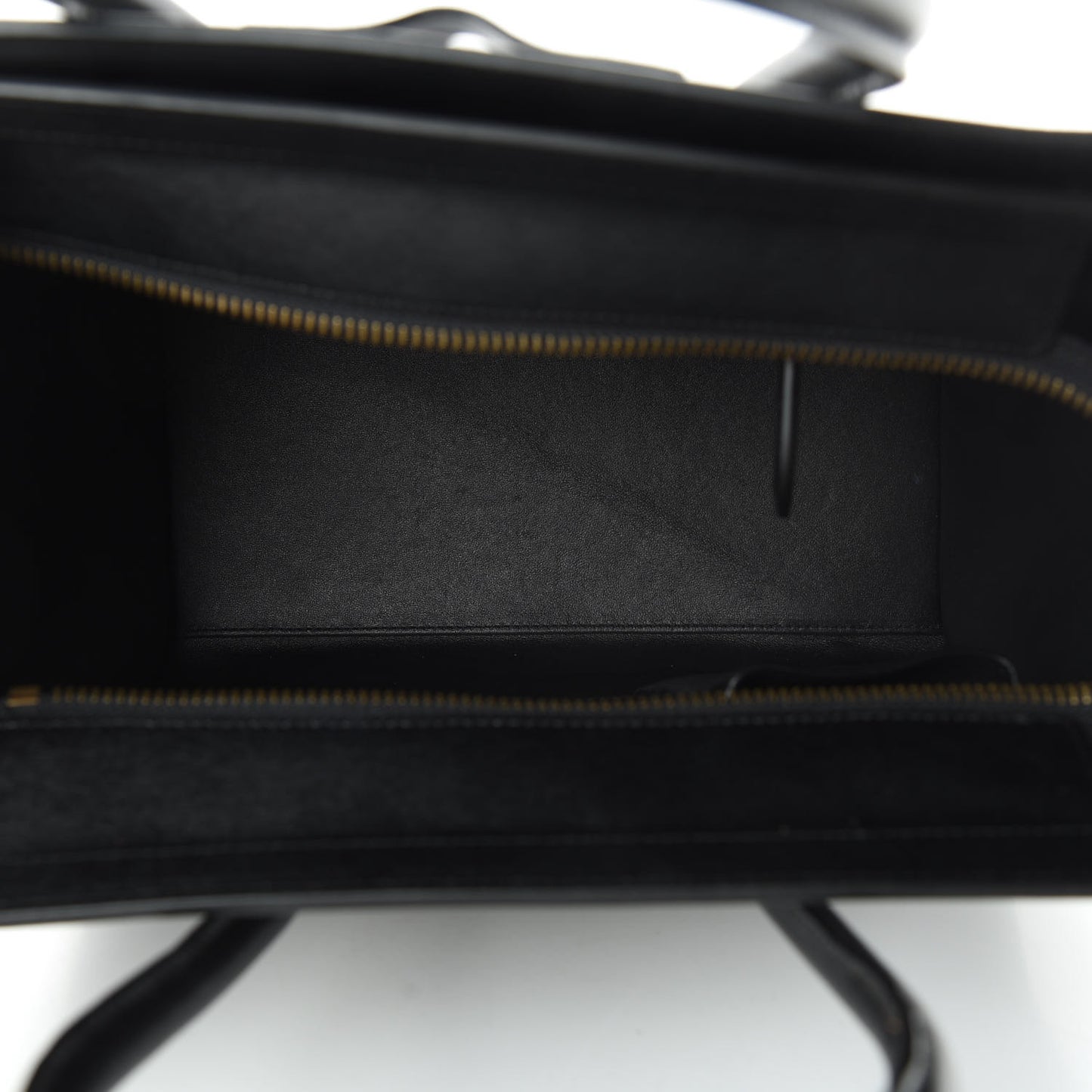 Smooth Calfskin Multicolor Double Stitching Micro Luggage Black