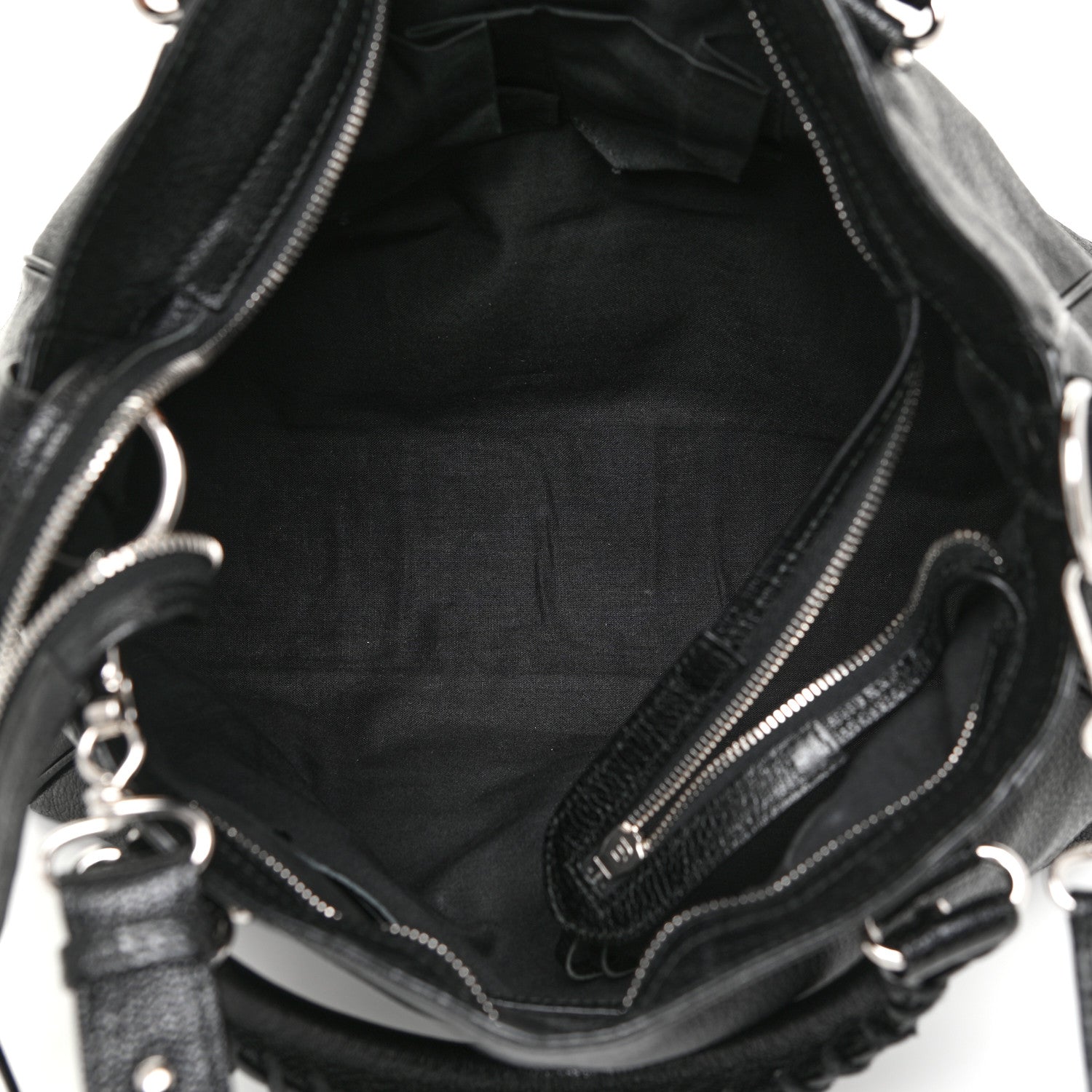 Balenciaga Chevre Silver Metallic Edge Hardware Velo Black 6 of 28