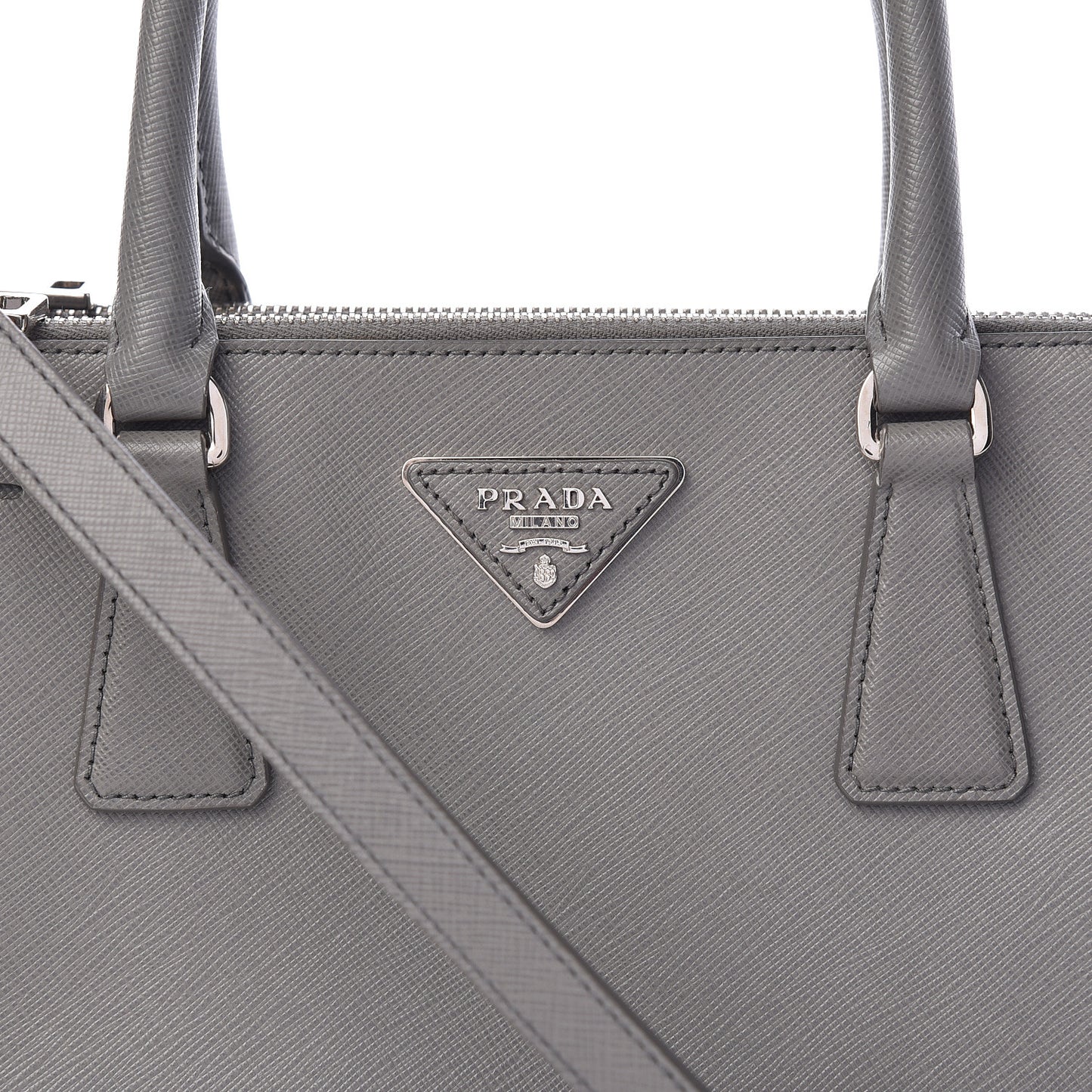 Saffiano Small Galleria Double Zip Tote Marmo