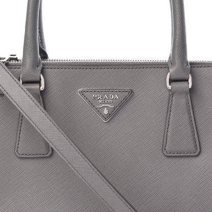 Prada Saffiano Small Galleria Double Zip Tote Marmo 16 of 18