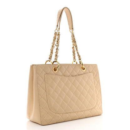 Chanel Caviar Quilted Grand Shopping Tote GST Beige Clair 3 of 14