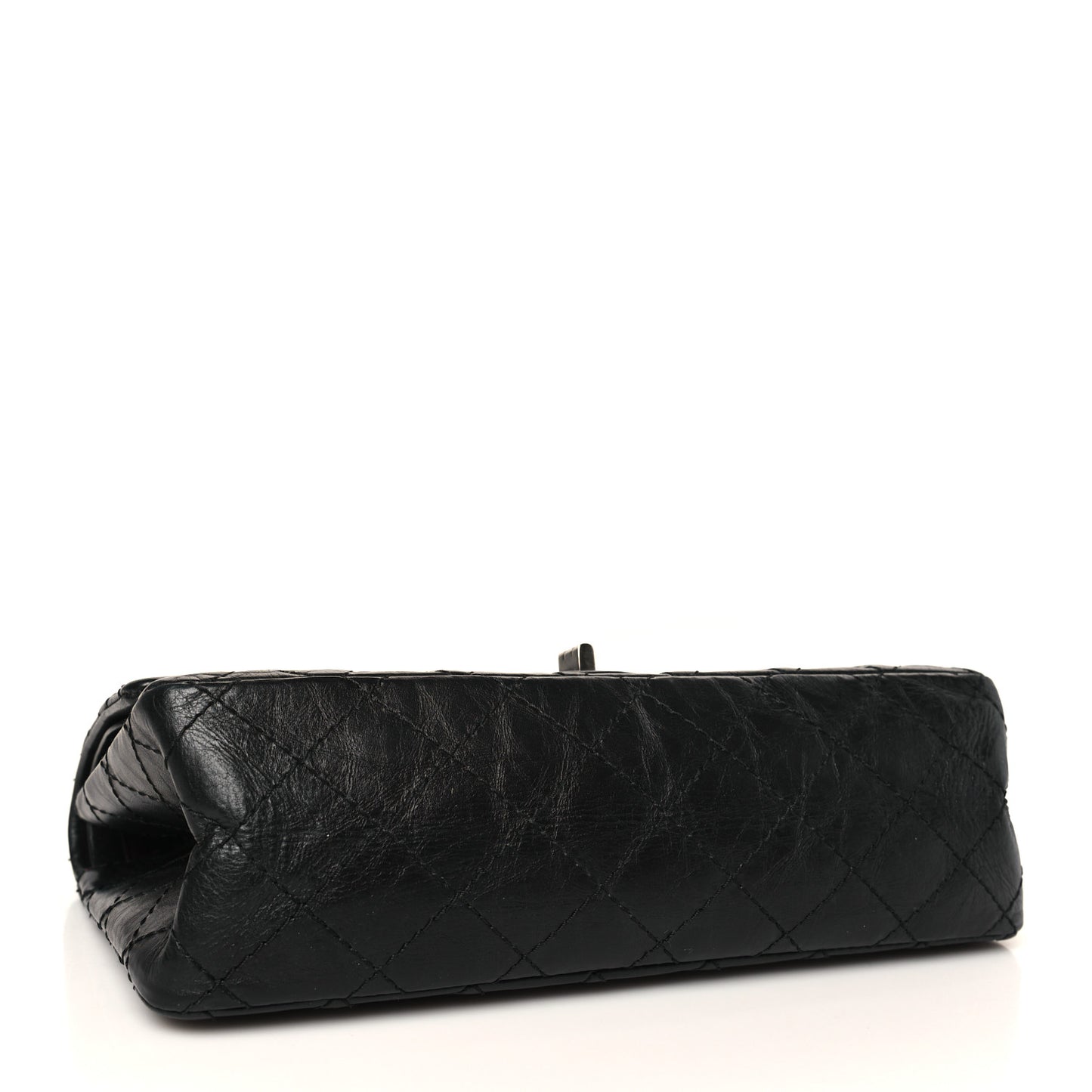 Aged Calfskin Quilted 2.55 Reissue 225 Flap Black