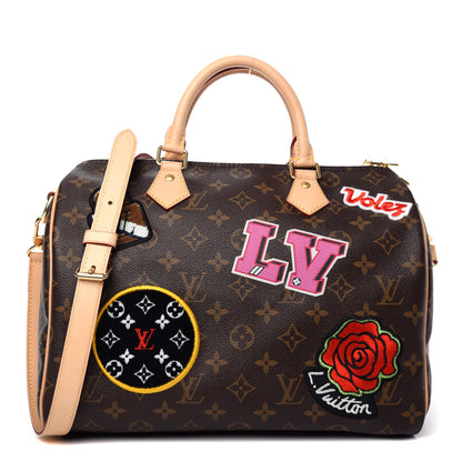Louis Vuitton Monogram Patches Speedy Bandouliere 30 1 of 10