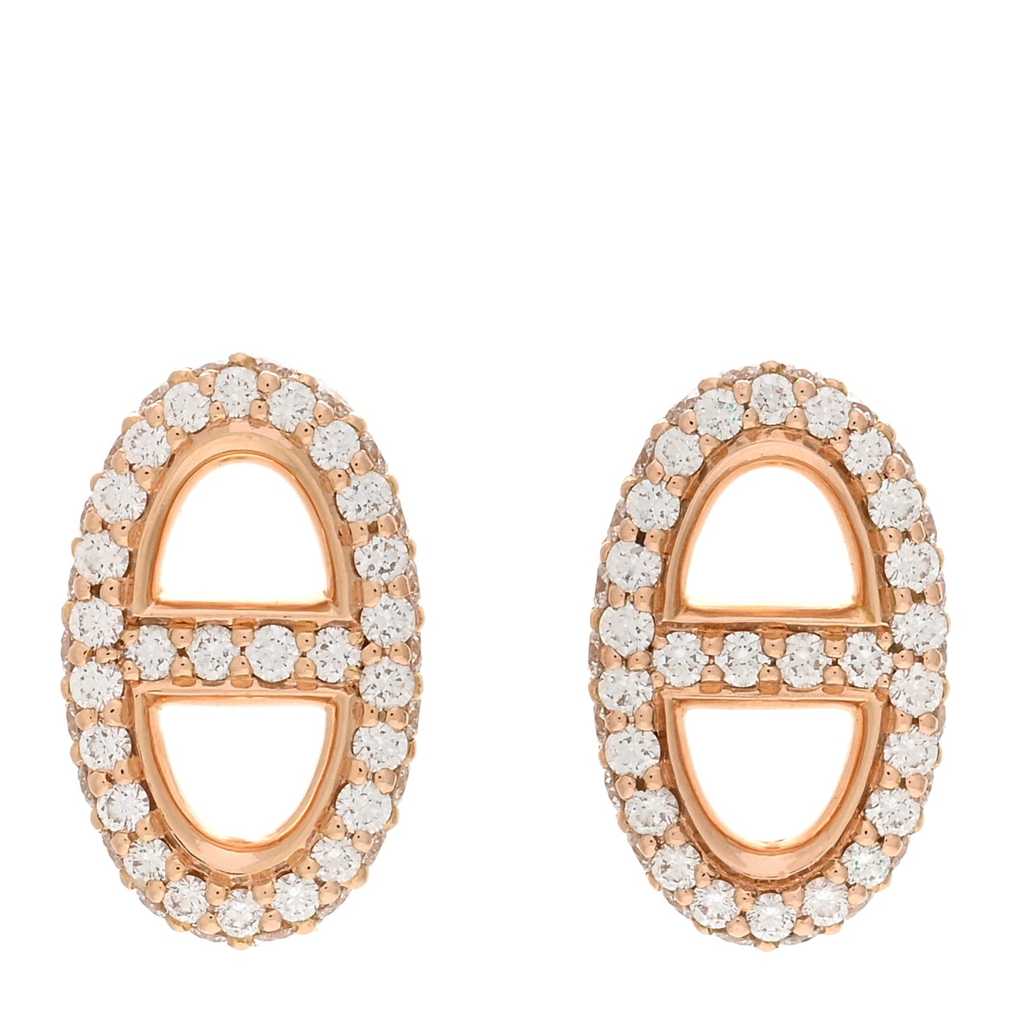 18K Rose Gold Diamond New Farandole Earrings