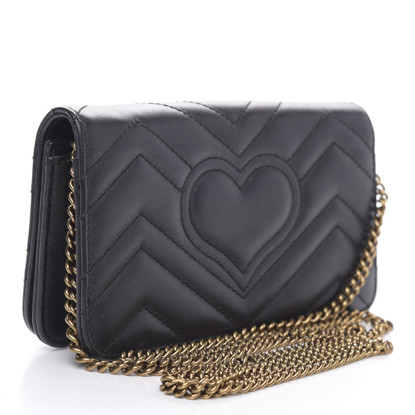Calfskin Matelasse GG Marmont Mini Bag Black