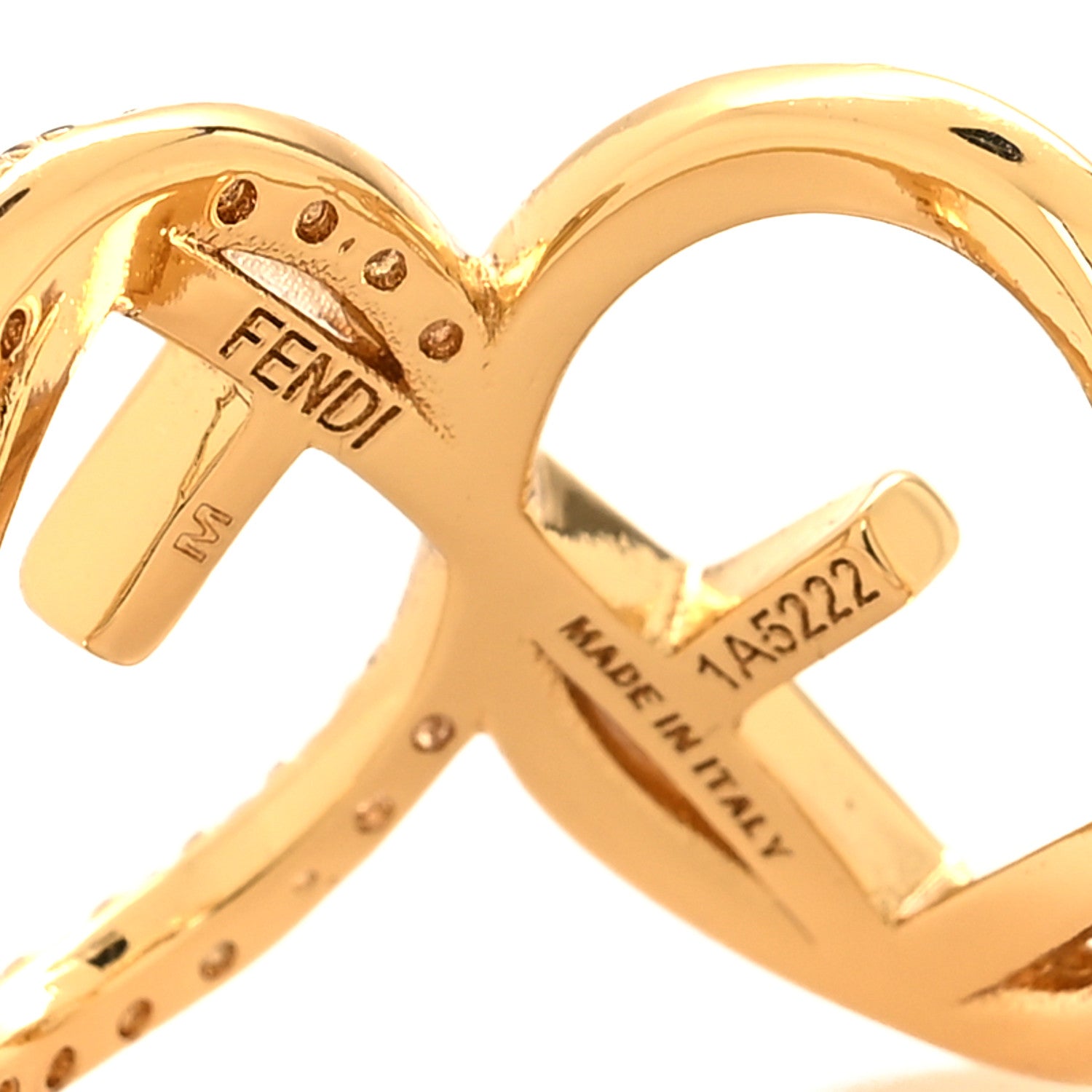 Fendi Metal Crystal F is Fendi Ring M Gold 4 of 4