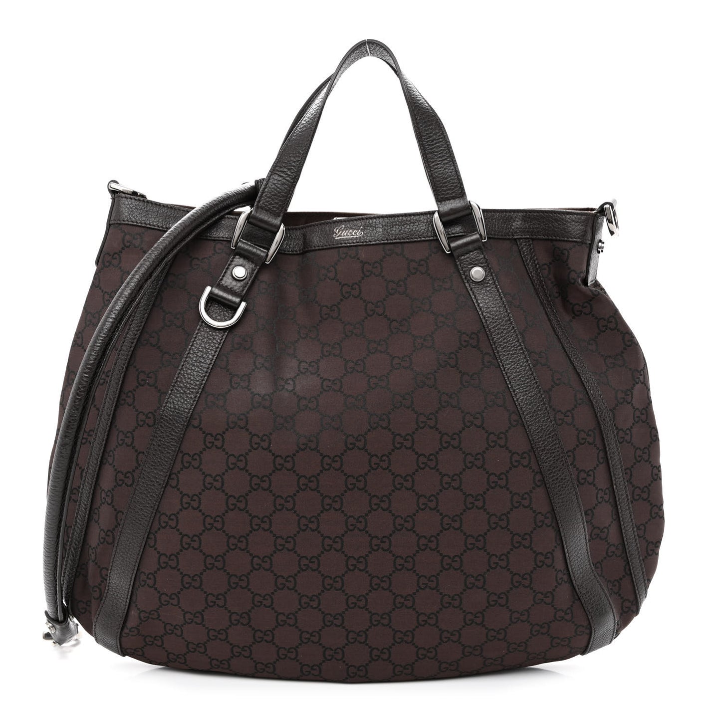 Monogram Medium Abbey Convertible Tote Dark Brown