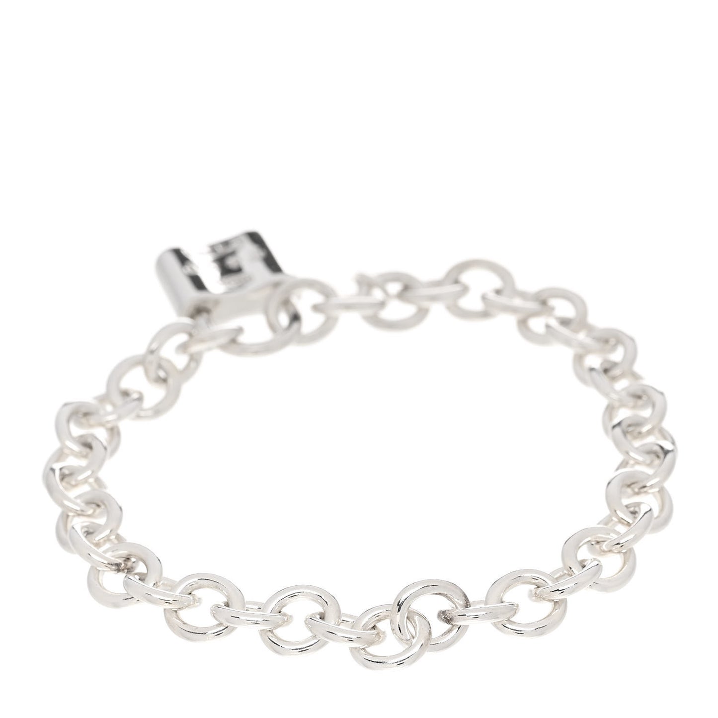 Sterling Silver 1837 Lock Charm Bracelet