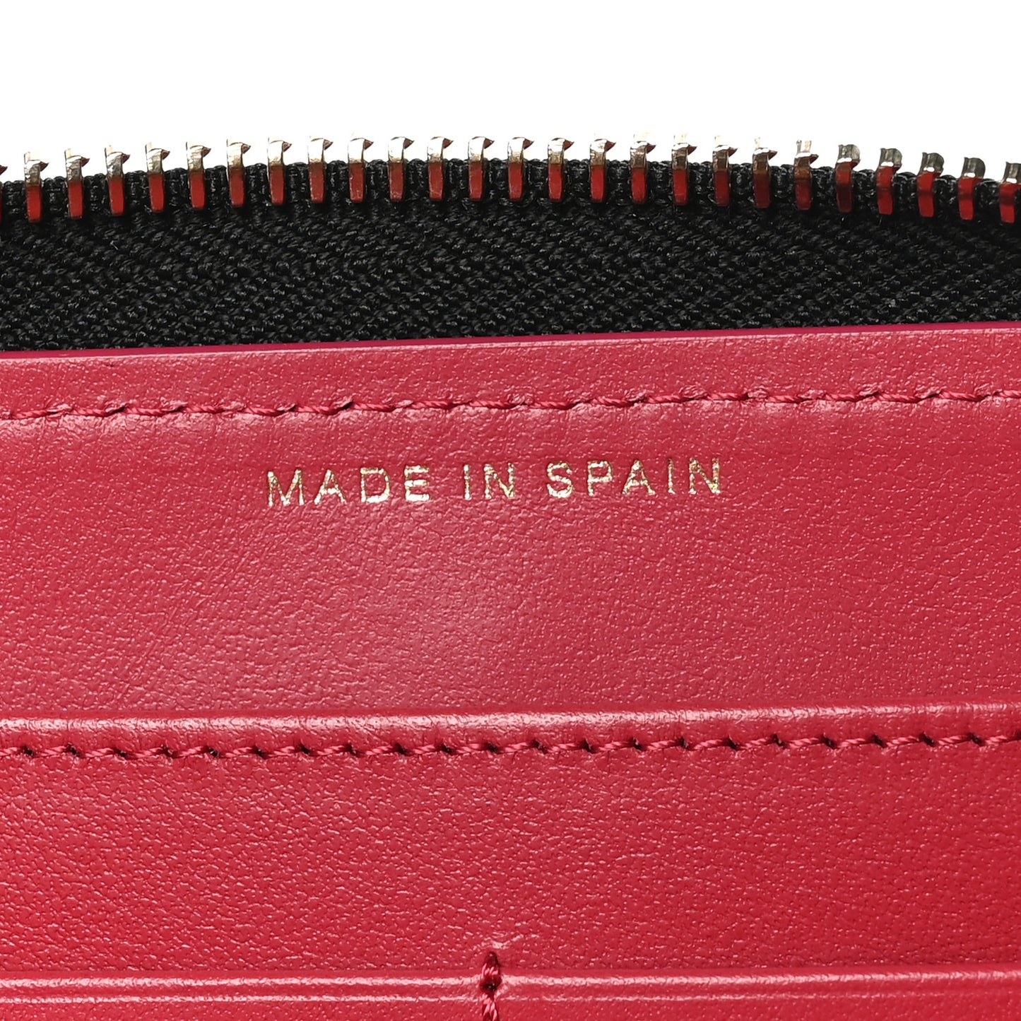Lambskin Quilted 19 Long Zipped Around Wallet Black