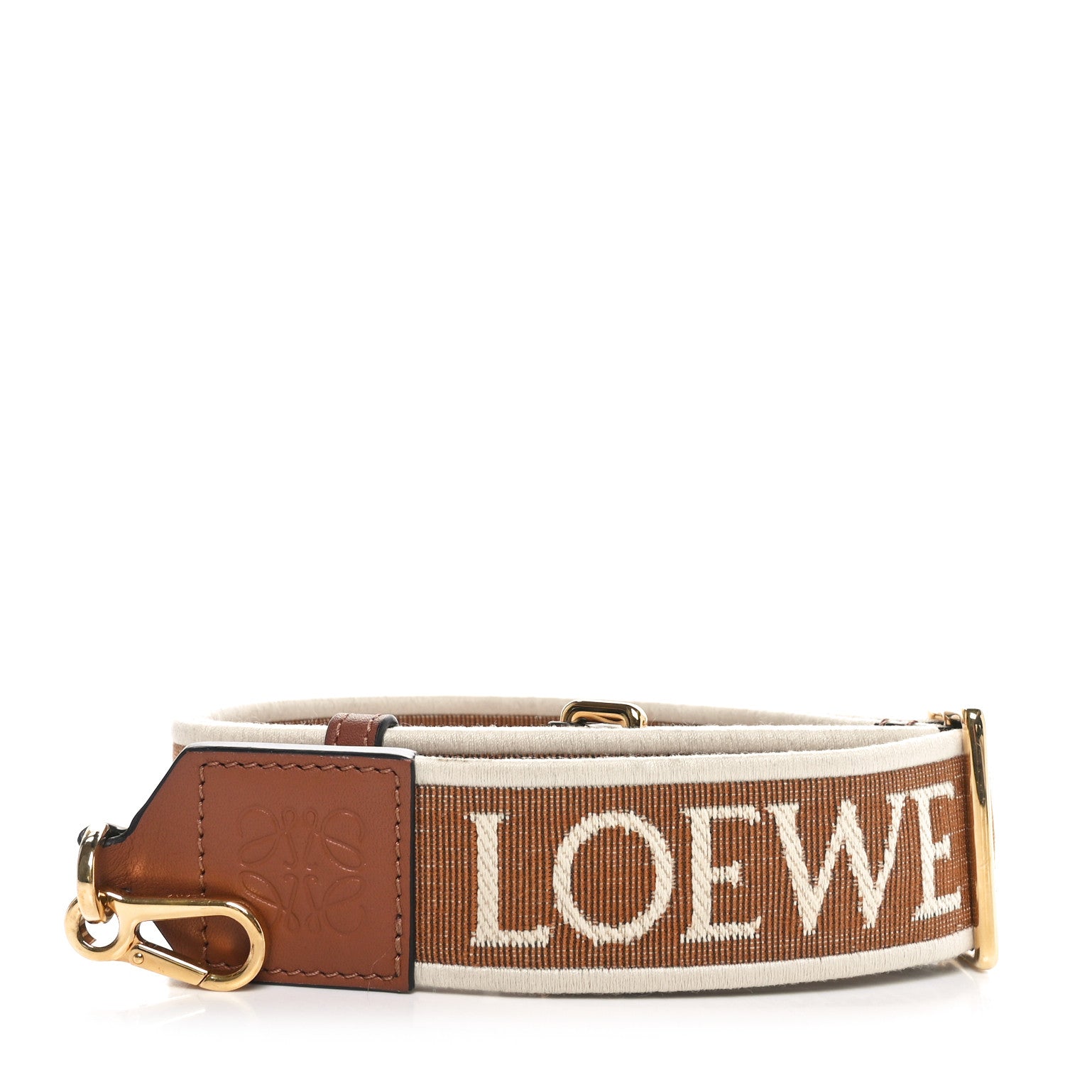 Loewe Calfskin Jacquard Anagram Strap Tan 1 of 4