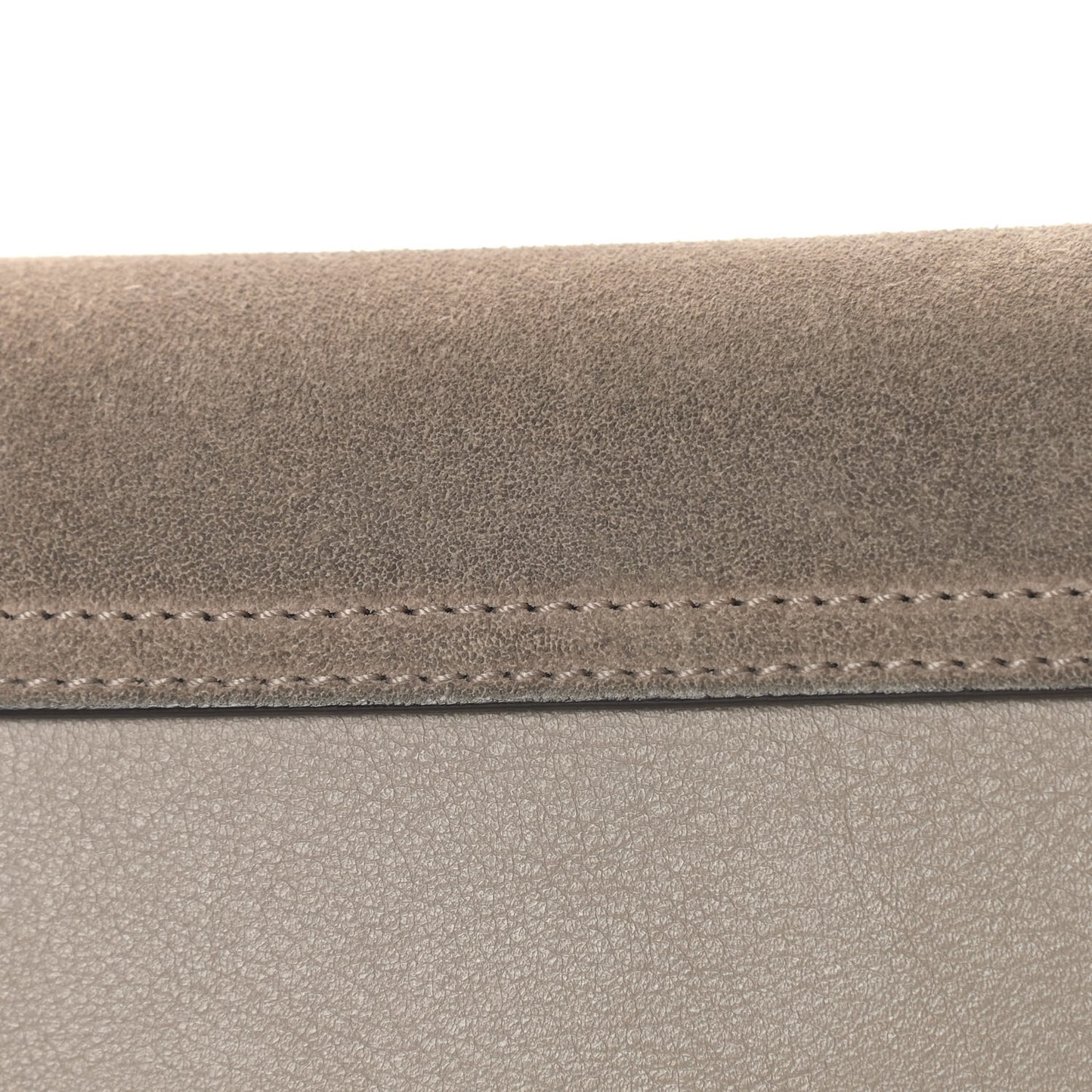 Suede Calfskin Mini Faye Shoulder Bag Motty Grey