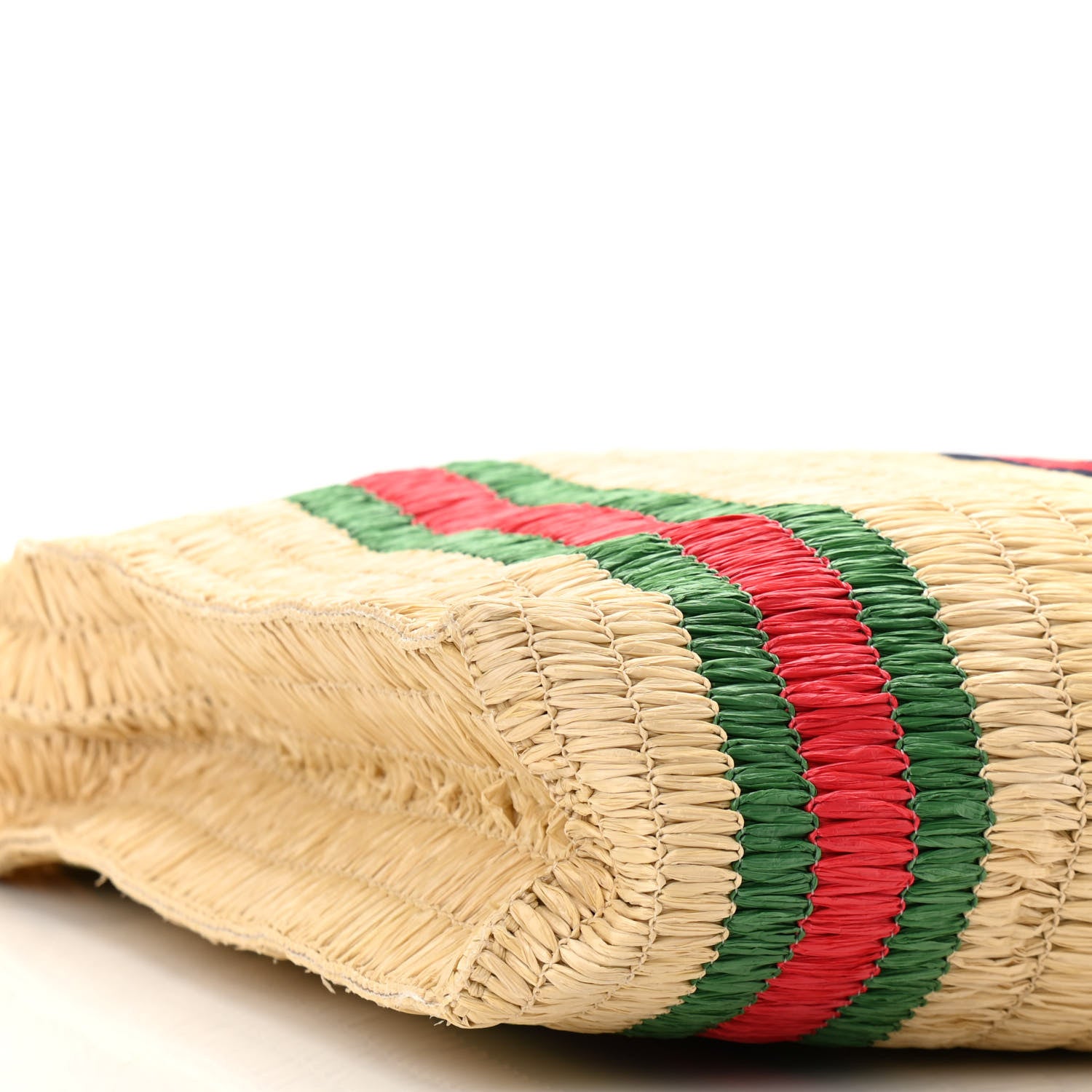 Gucci Raffia Linen Web Cestino Tote Bag 9 of 11