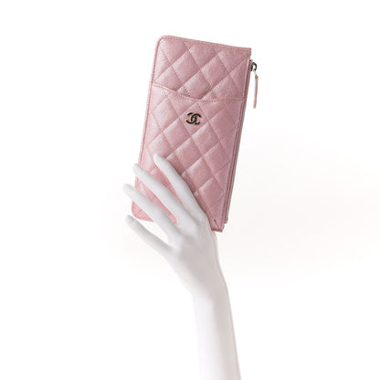 Chanel Iridescent Caviar Quilted Classic iPhone Pouch Rose Pink 2 of 8