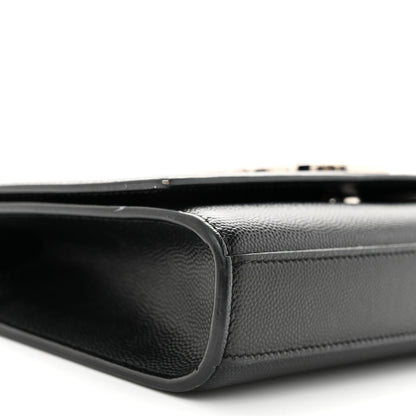 Saint Laurent Grain De Poudre Small Monogram Kate Satchel Black 9 of 12