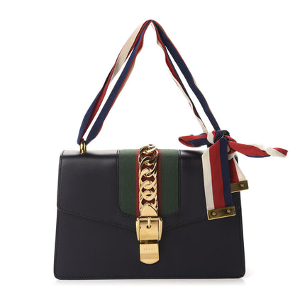 Gucci Calfskin Small Sylvie Shoulder Bag Black 1 of 10
