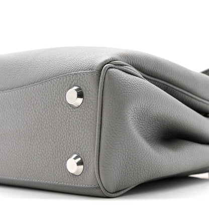 Balenciaga Grained Calfskin Small Rodeo Top Handle Handbag Grey 10 of 12
