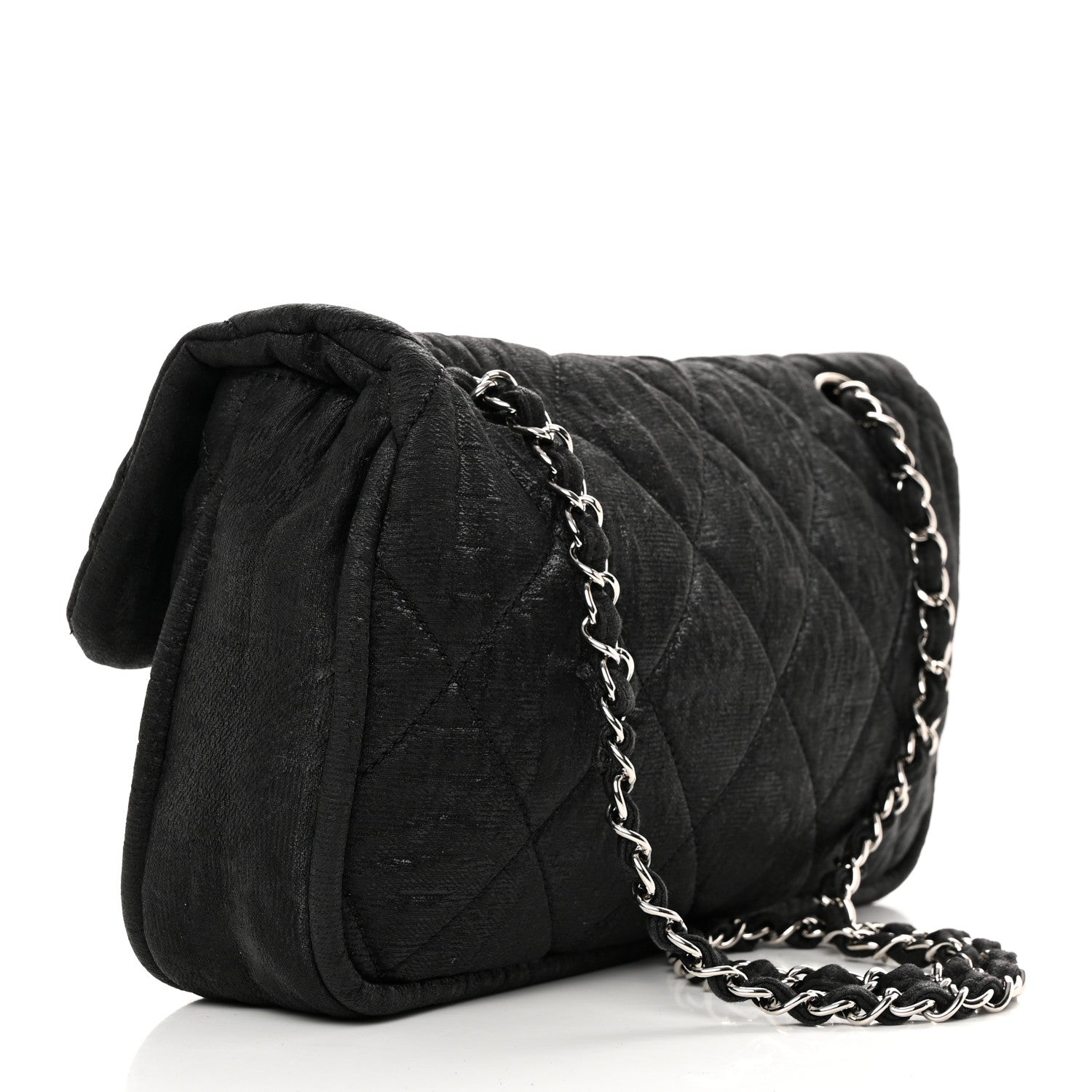 Chanel Coated Canvas Quilted Le Marais Flap Black 3 of 12