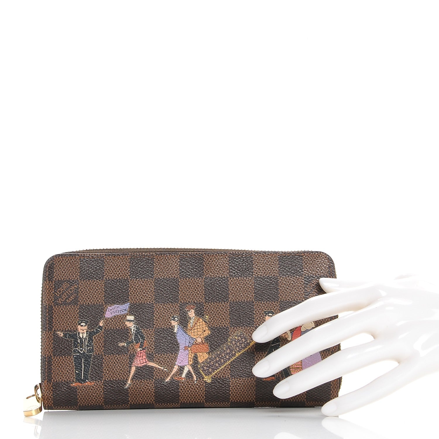 Louis Vuitton Damier Ebene Illustre Zippy Wallet Violet 2 of 8