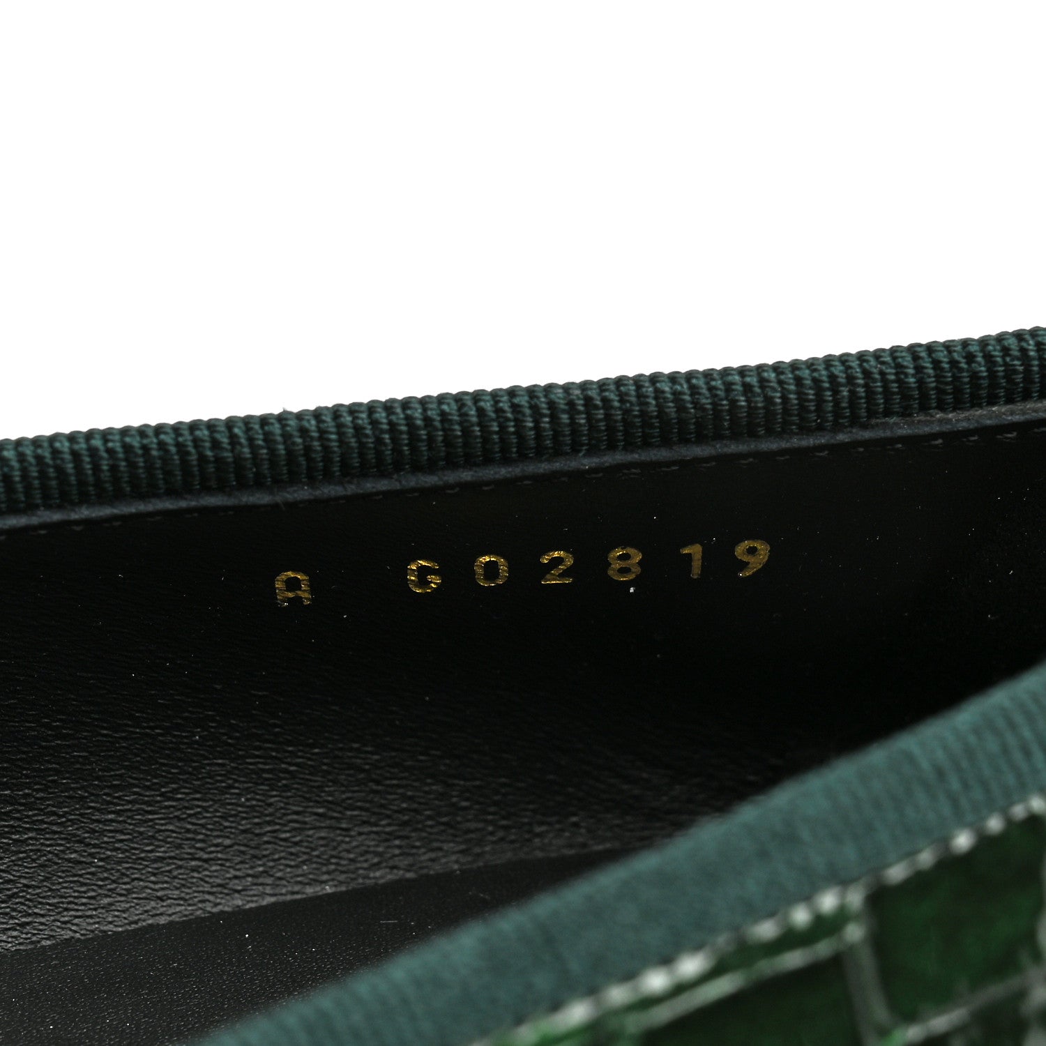 Chanel Crocodile Embossed Patent Calfskin Cap Toe CC Ballerina Flats 38 Dark Green Black 9 of 10