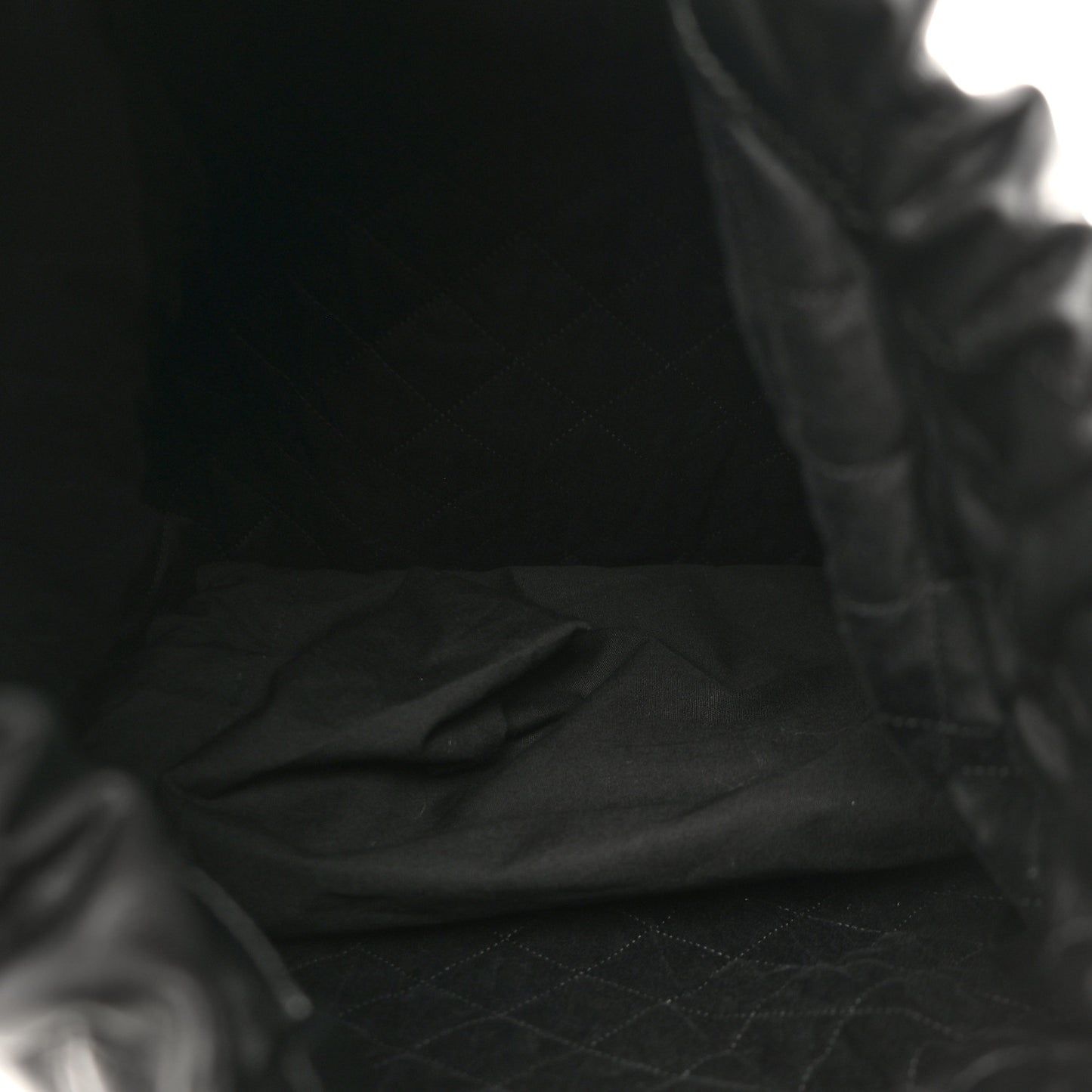 Shiny Calfskin Quilted Chanel 22 Backpack So Black